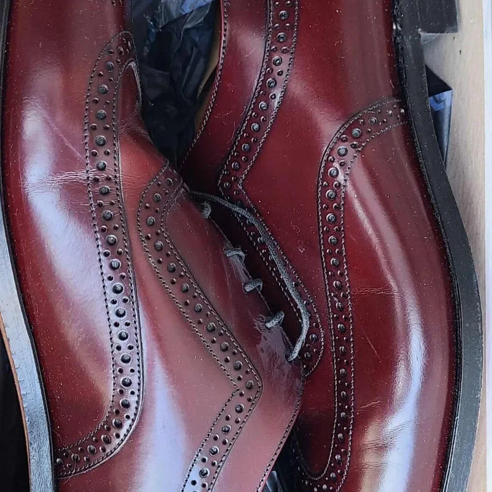 Bostonian Burgundy Houghton Leather Lace Shoes size 12 D NEW NIB NWT